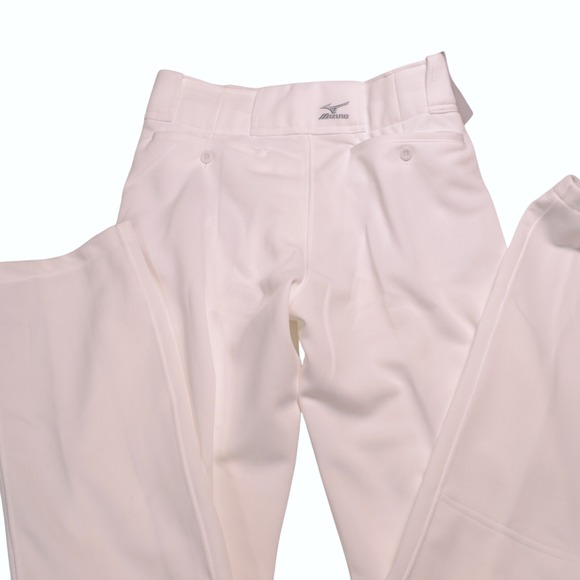 Mizuno Baseball Pants Adult Small White Hemmed Bottom Double Knit Performance - Picture 2 of 5